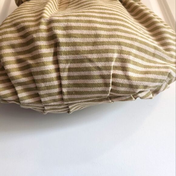 Boho Green and Ivory Striped Shoulder Bag - Picture 4 of 6